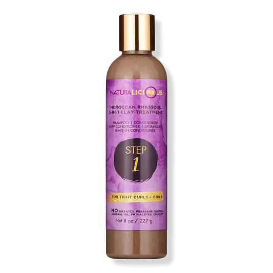 NATURALICIOUS | Moroccan Rhassoul 5 in 1 Clay Treatment 8oz