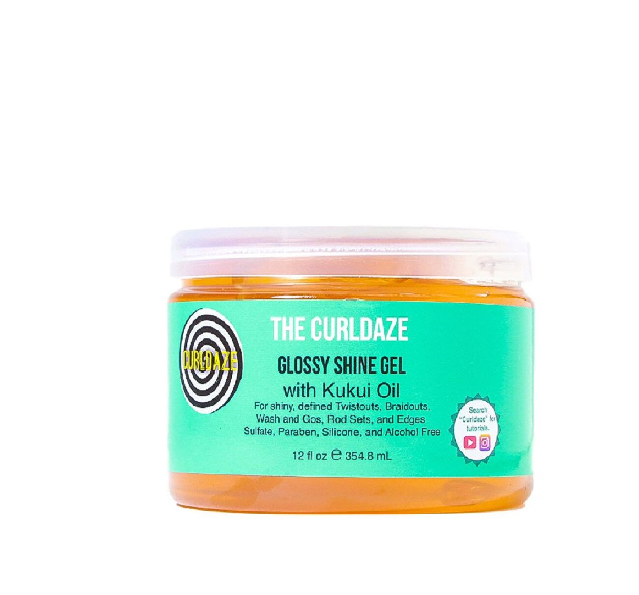 CURLDAZE | Glossy Shine Gel with Kukui Oil 12oz